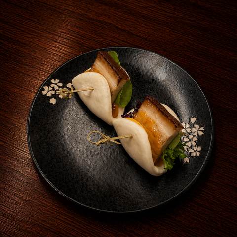 Grilled Pork Belly Bun, photographed