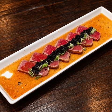 Raw Tuna Tataki, photographed