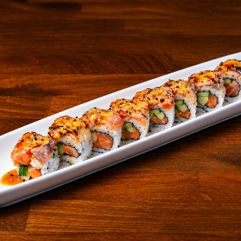 Salmon Aburi, photographed