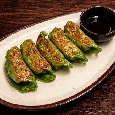 Vegetable Gyoza, photographed